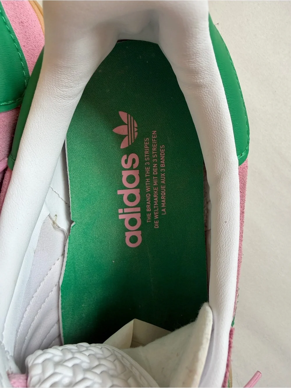 Adidas Gazelle Bold True Pink Green Platform Sneakers Women’s Size 10 EUC!